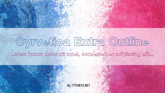 Cyrvetica Extra Outline example